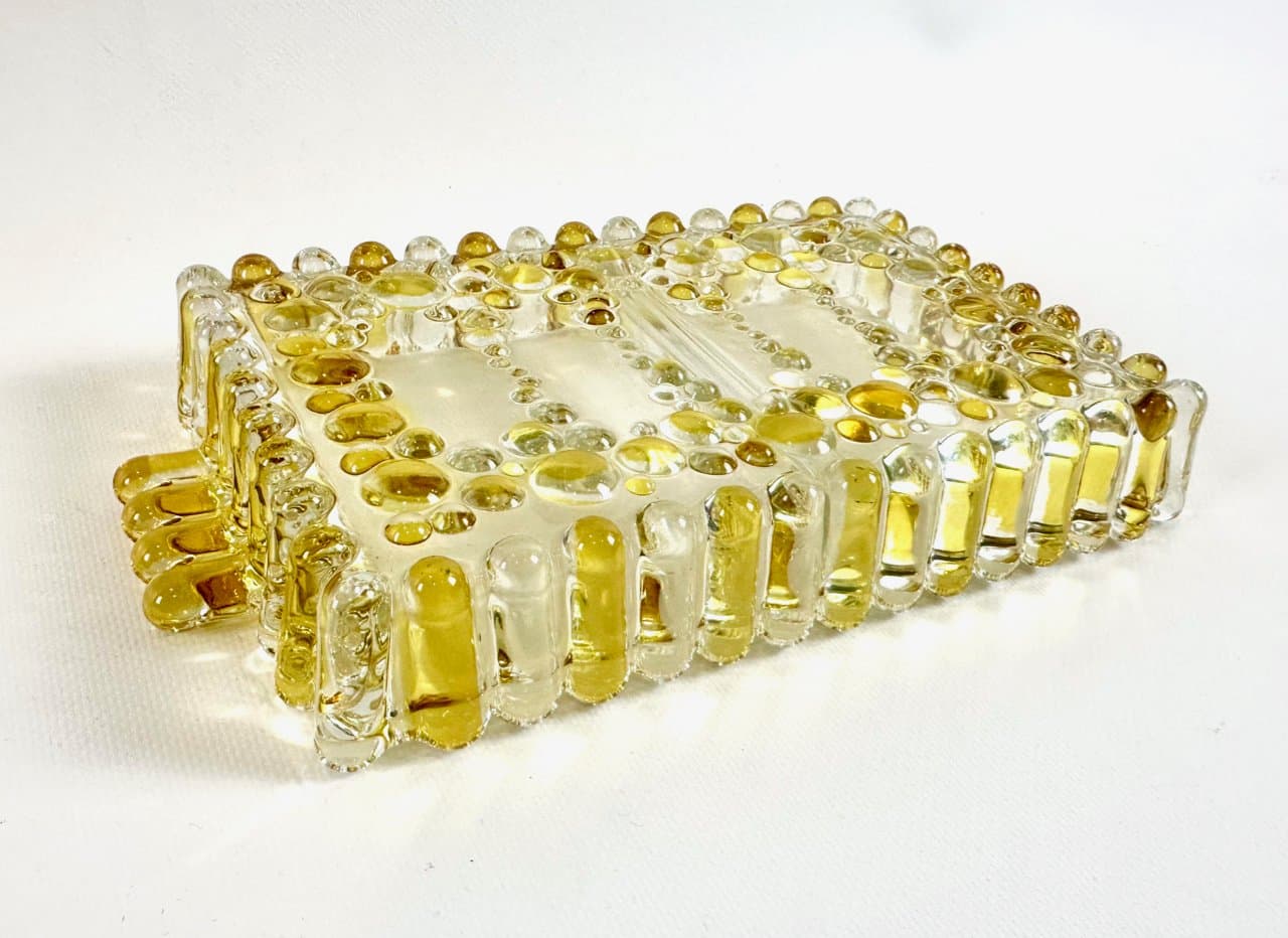 Bowl Bolero, transparent, yellow crystal, Germany, 1970s. - 151974