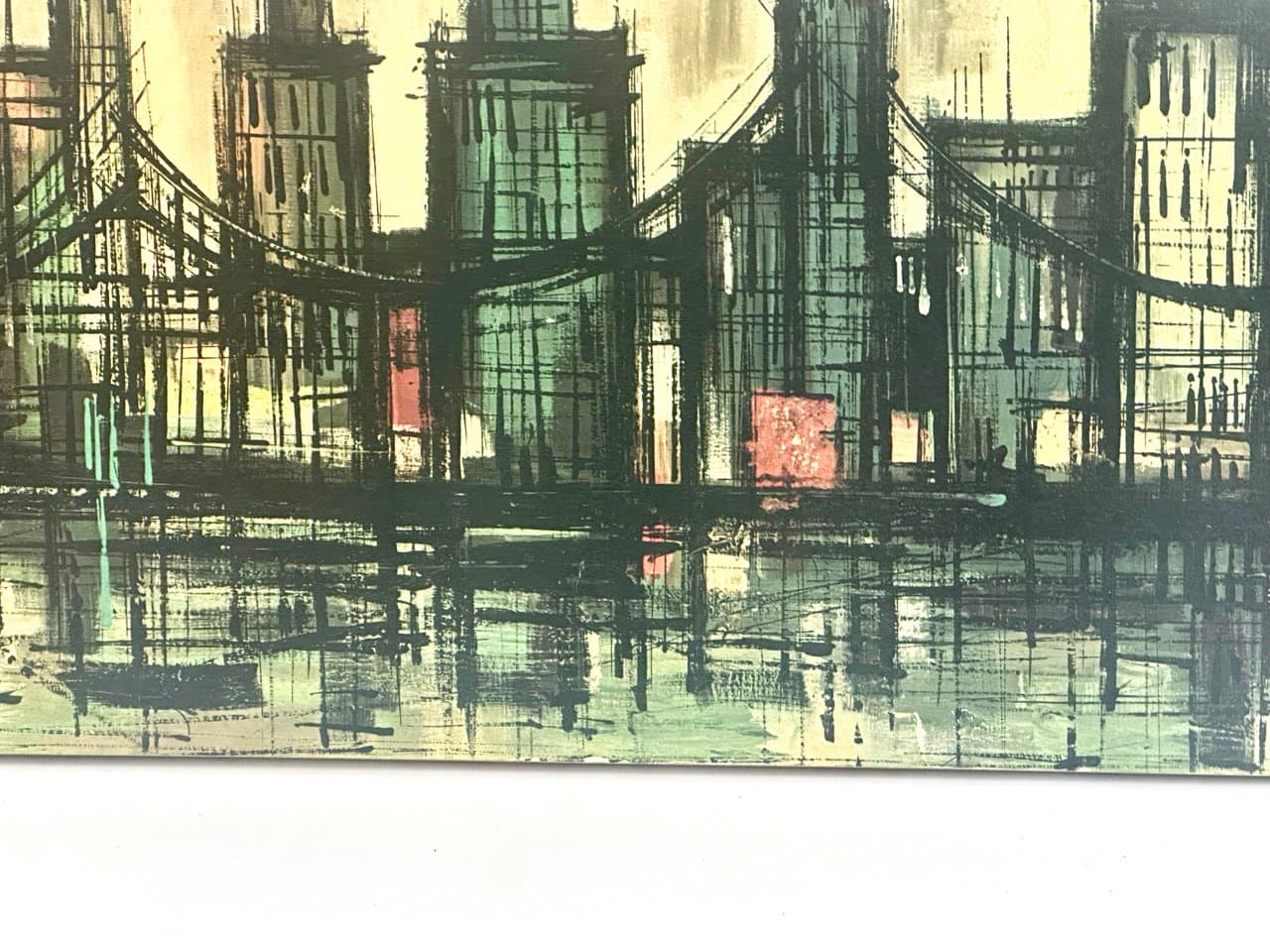 Litografia Metropolitan Bridge 100x38 cm, multikolor, aut. M. Girard, USA, lata 60. - 152035