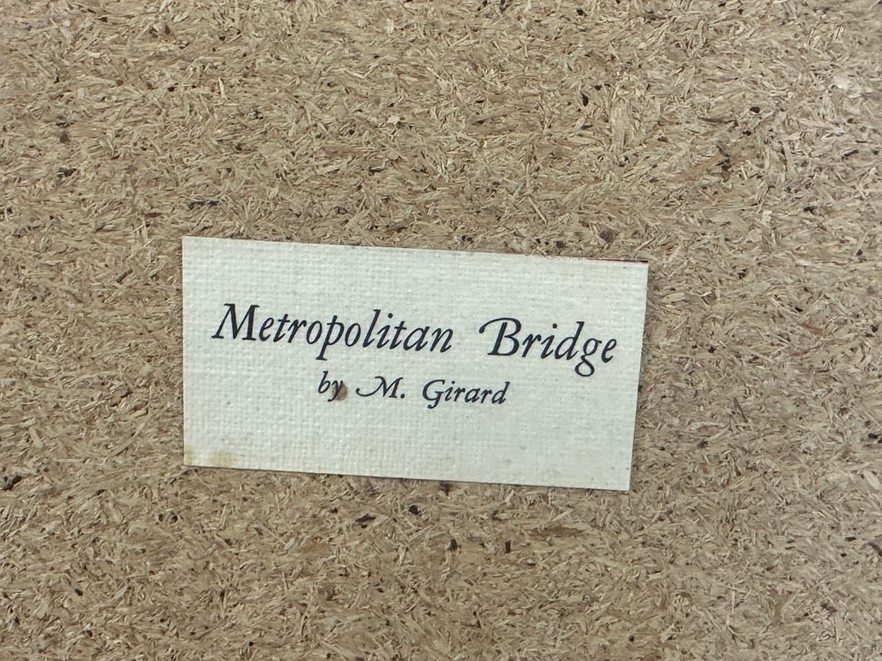 Litografia Metropolitan Bridge 100x38 cm, multikolor, aut. M. Girard, USA, lata 60. - 152041