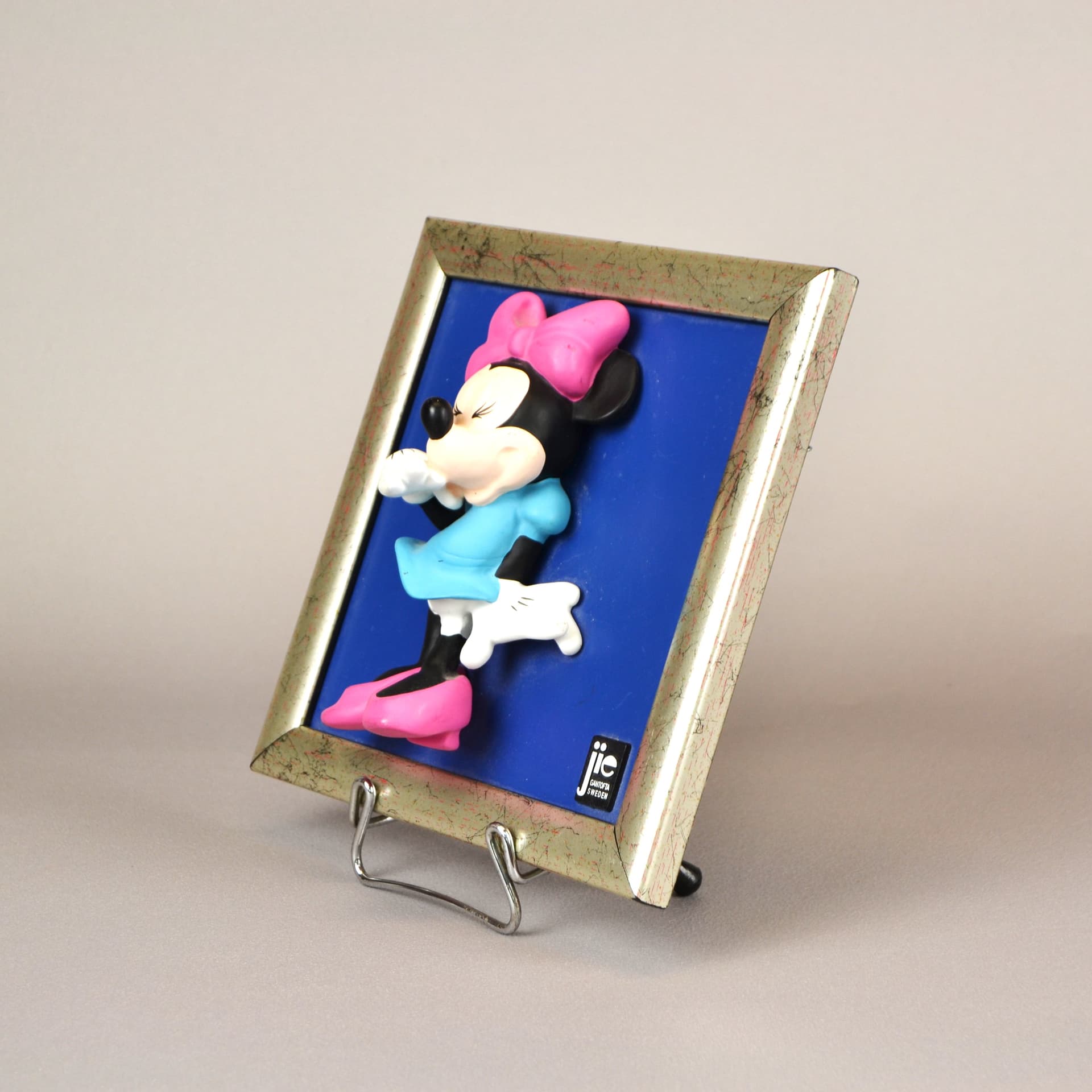 Obraz ścienny 3D Mimi Mouse, multikolor, szkło, proj. J. Lindstrup, Szwecja, lata 90. - 1100