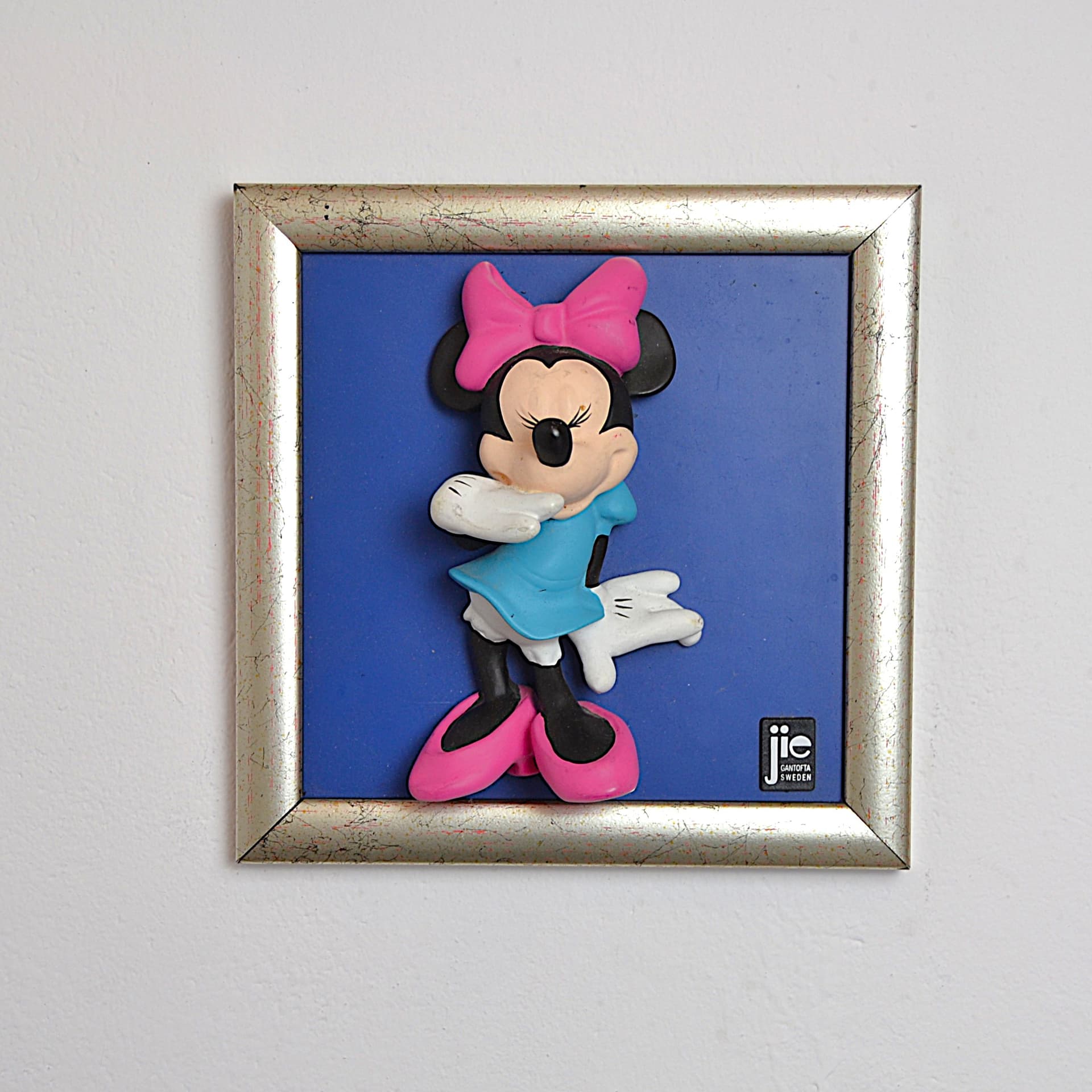 Obraz ścienny 3D Mimi Mouse, multikolor, szkło, proj. J. Lindstrup, Szwecja, lata 90. - 1191