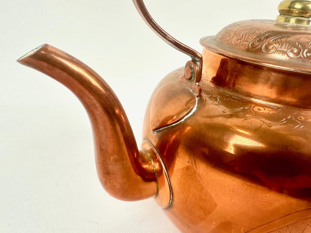 Czajnik, miedziany, mosiądz, XIX w. - 152136