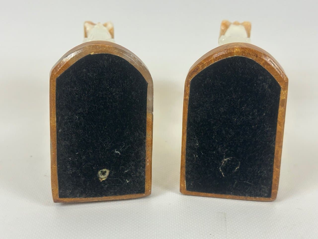 Pair of bookends Horse Head, ivory white onyx, Mexico, 1970s. - 152192