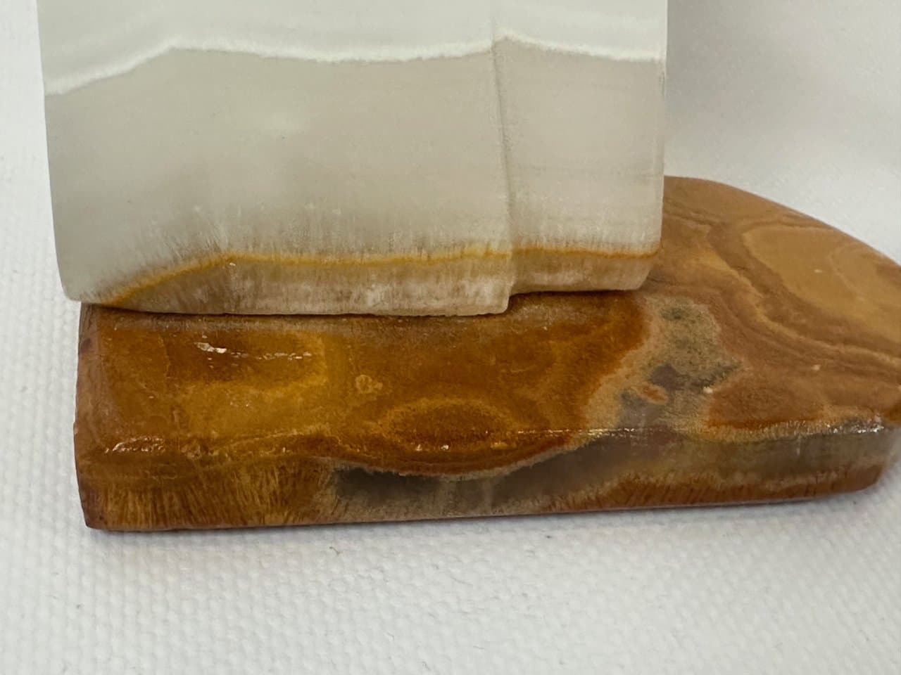 Pair of bookends Horse Head, ivory white onyx, Mexico, 1970s. - 152193