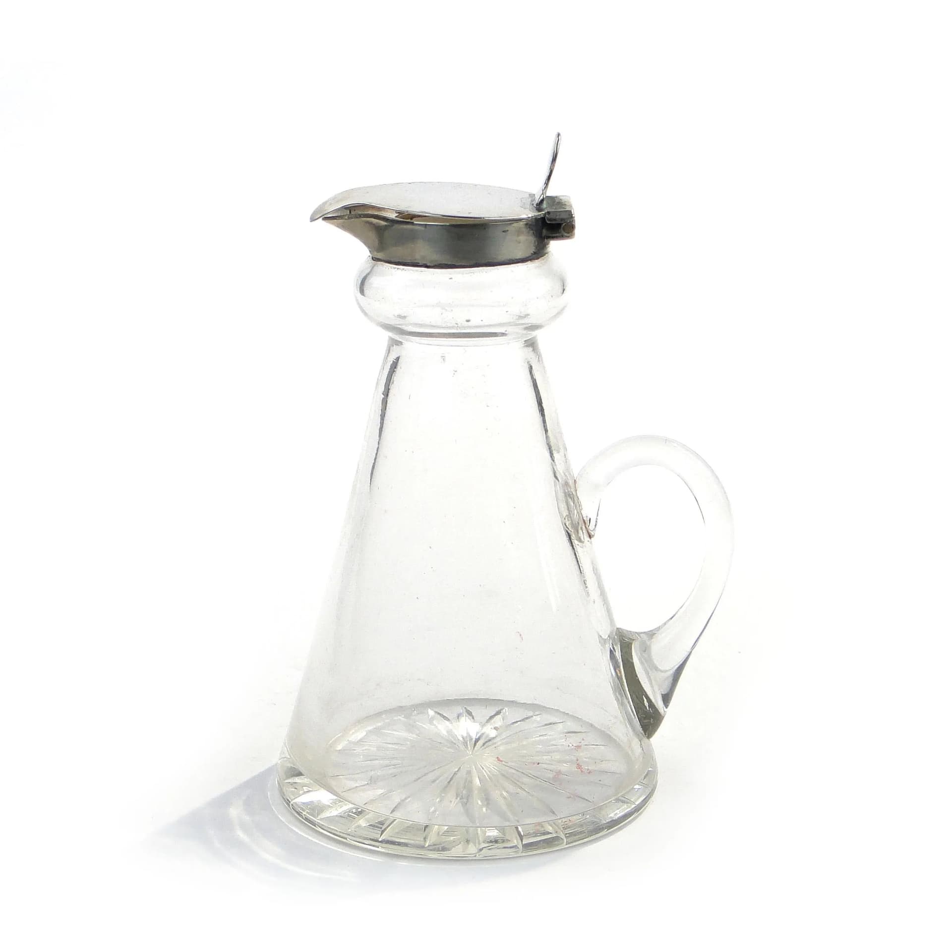 Karafka Edwardian, kryształ transparentny, srebro, Wielka Brytania, początek XX w. - 9175