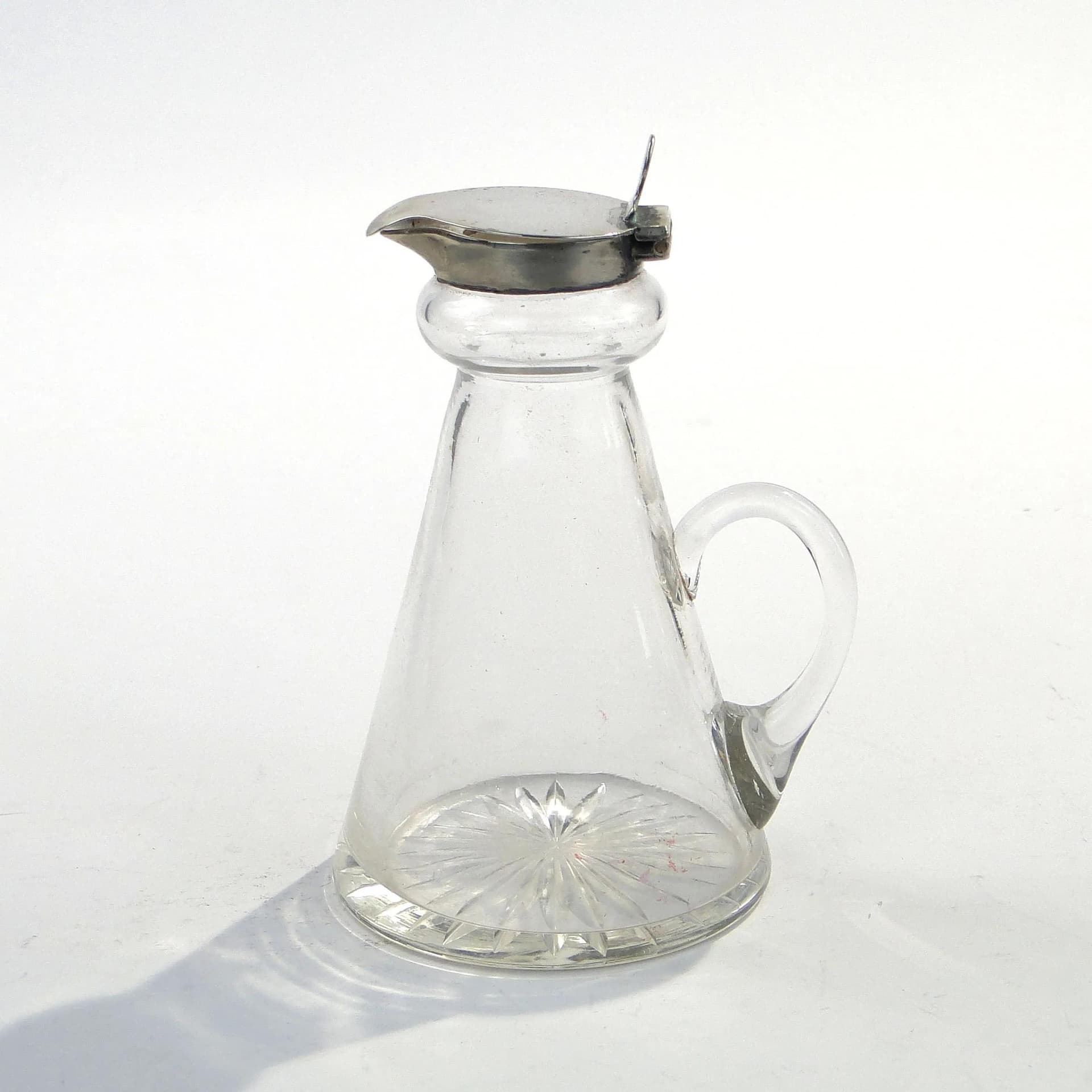 Karafka Edwardian, kryształ transparentny, srebro, Wielka Brytania, początek XX w. - 9169