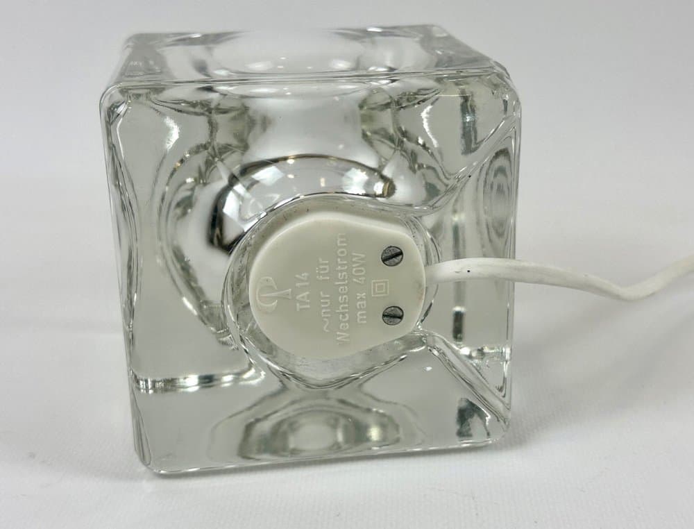 Lampa stołowa Ice Cube, transparent, szkło, Peill & Putzler, Niemcy, lata 70. - 152230