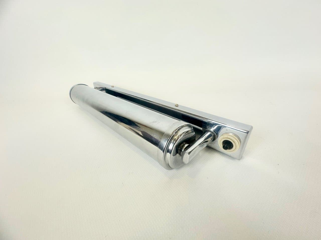 Kinkiet Bauhaus, srebrny, metal, Czechy, lata 30. - 152262