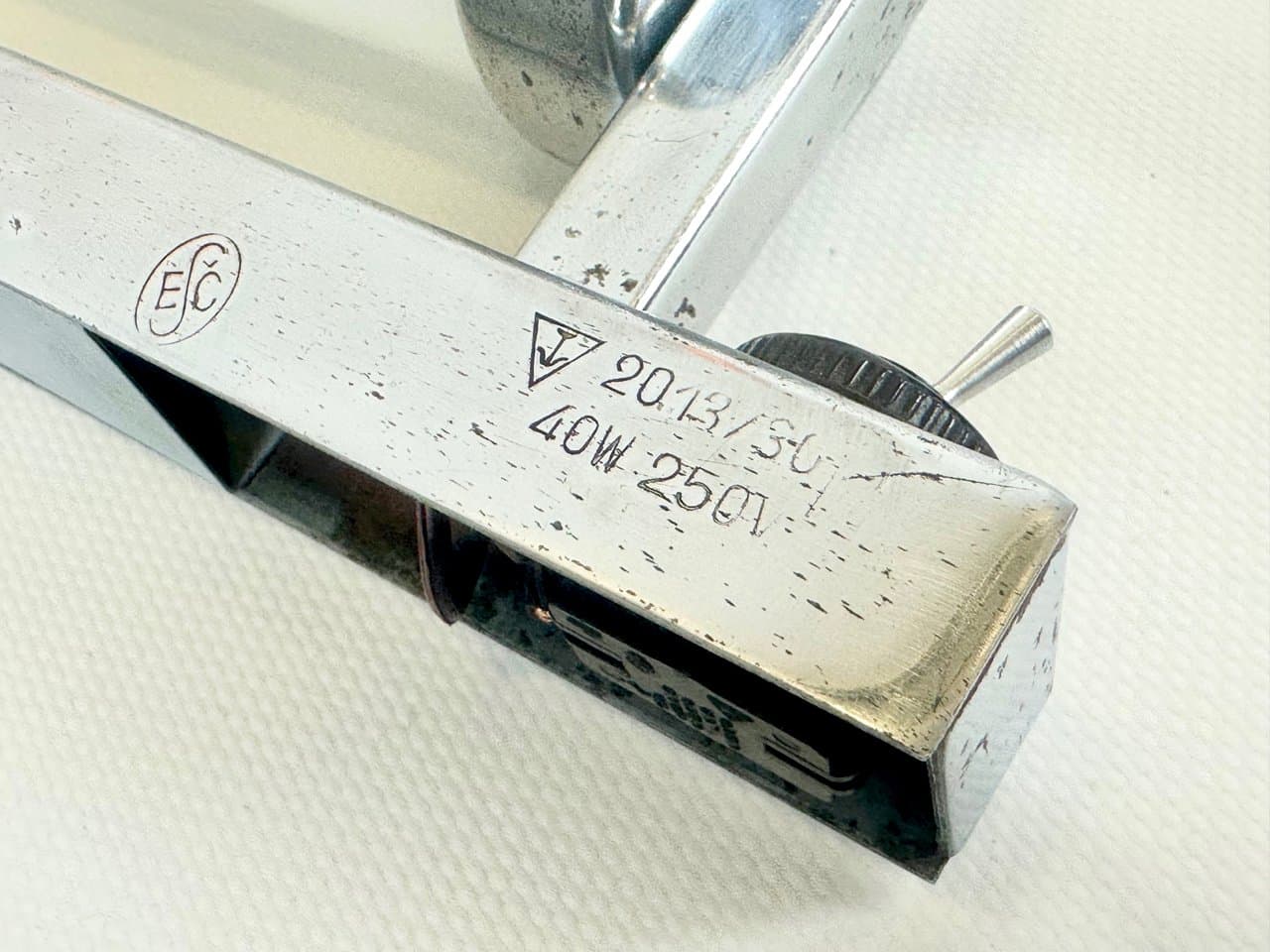 Para kinkietów Bauhaus, srebrny, mosiądz chromowany, szkło, Czechy, lata 30. - 152273