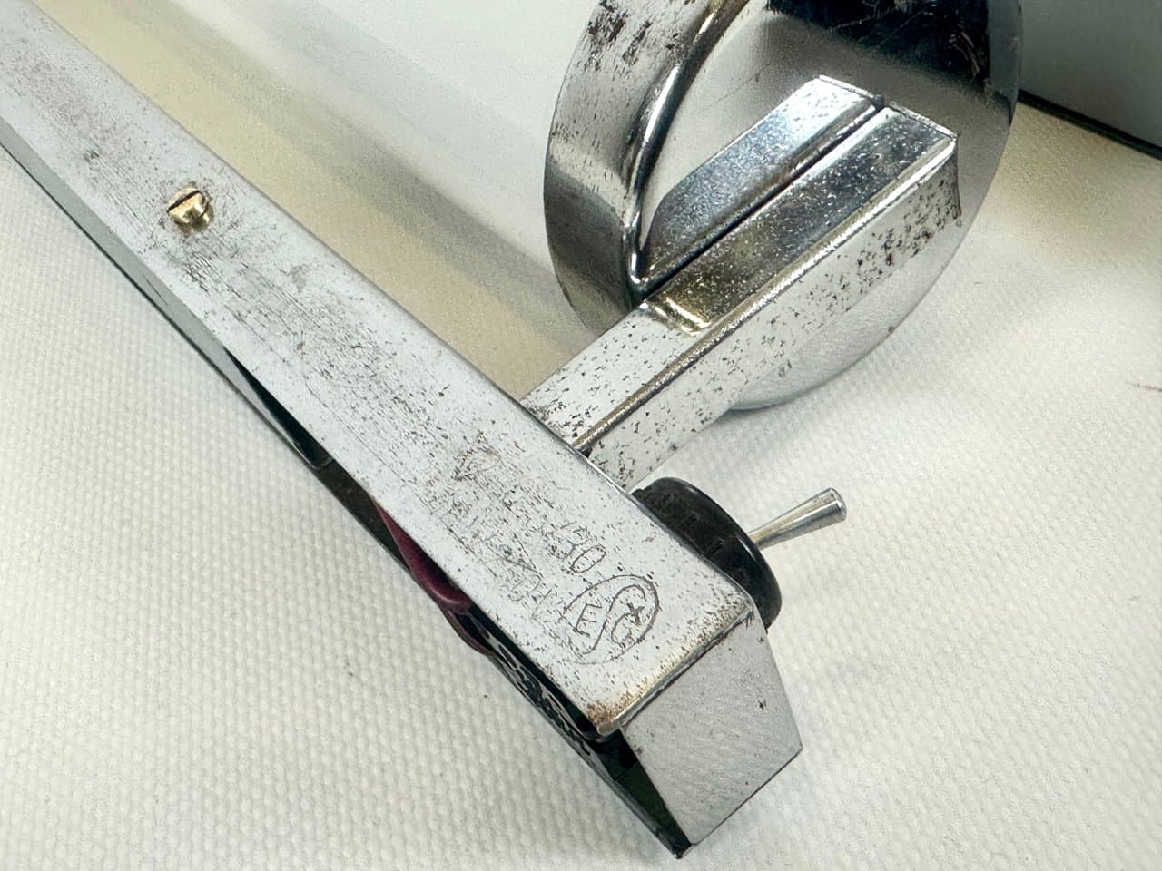 Para kinkietów Bauhaus, srebrny, mosiądz chromowany, szkło, Czechy, lata 30. - 152271