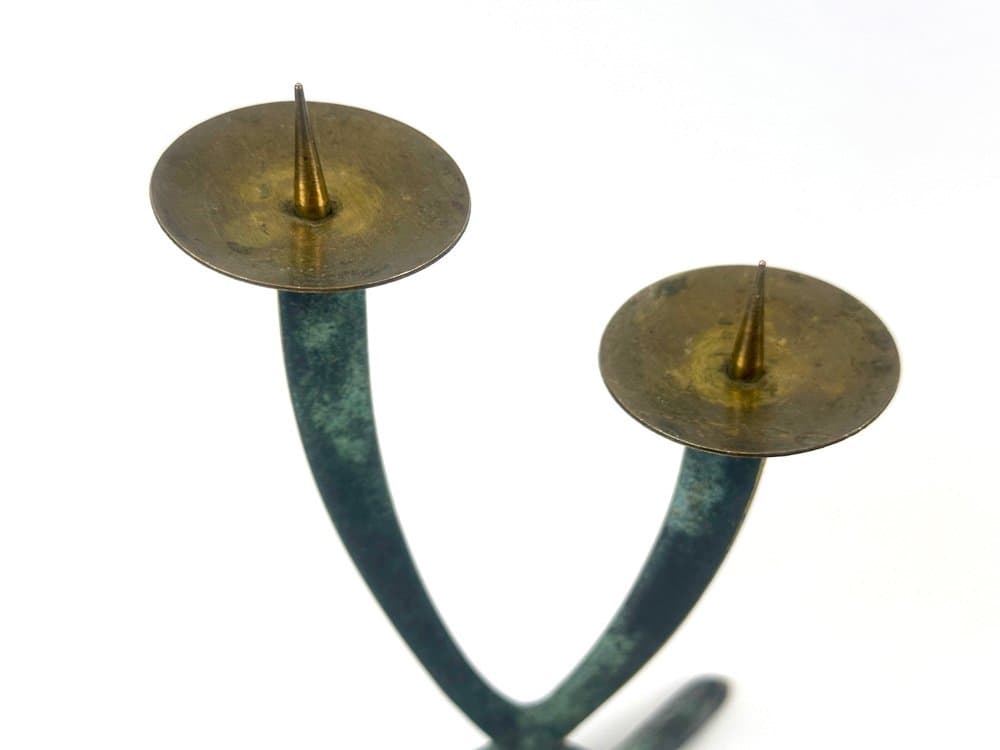 Tripod Candleholder, green, bronze, 1960s - 152285