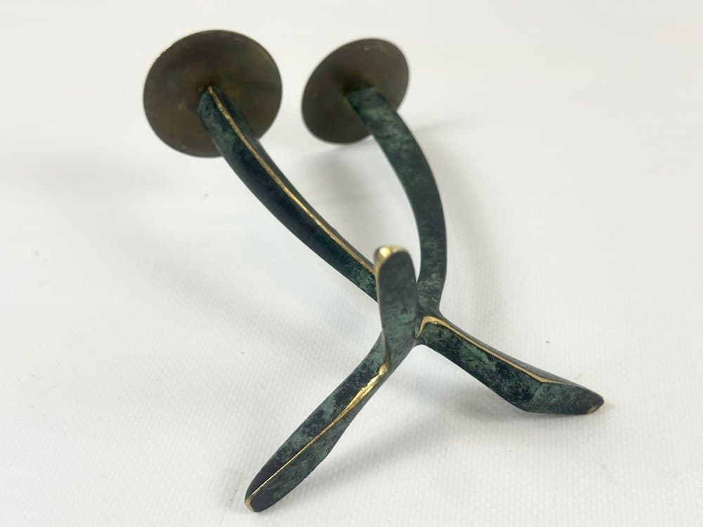 Tripod Candleholder, green, bronze, 1960s - 152283