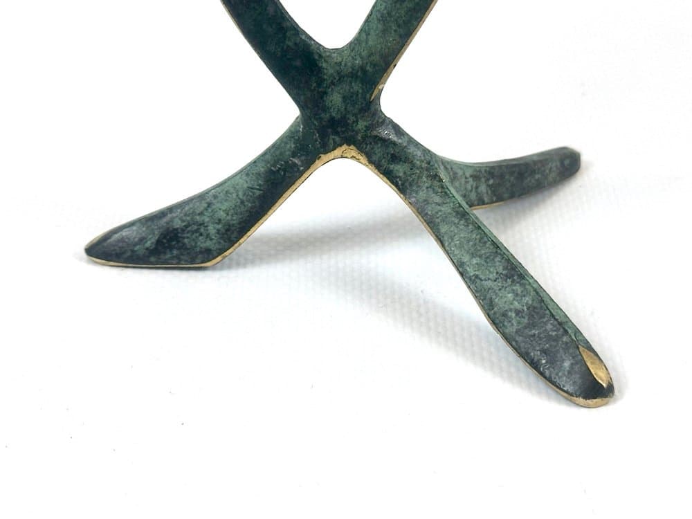 Tripod Candleholder, green, bronze, 1960s - 152286