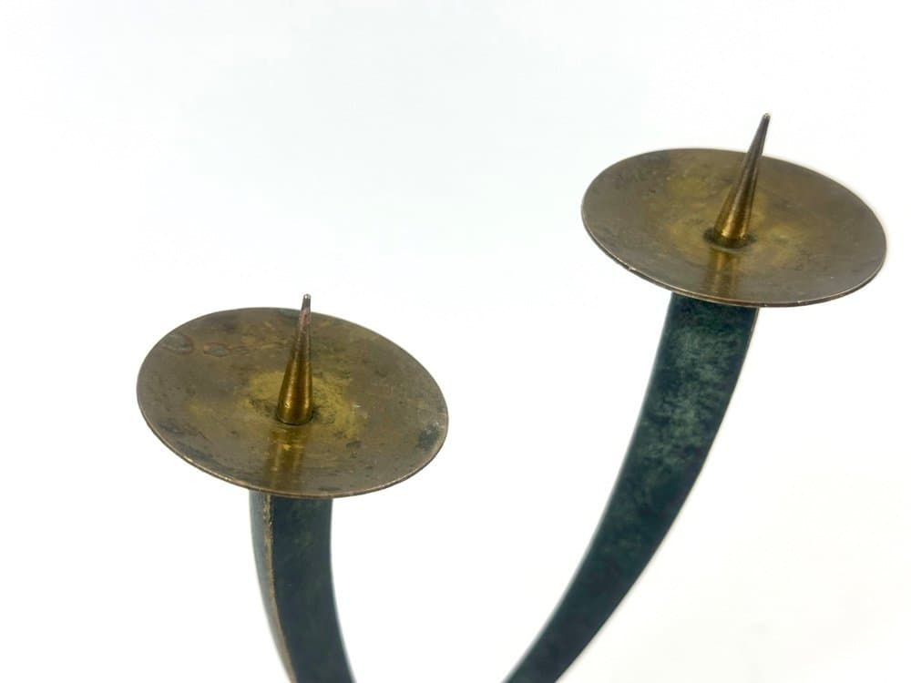 Tripod Candleholder, green, bronze, 1960s - 152284