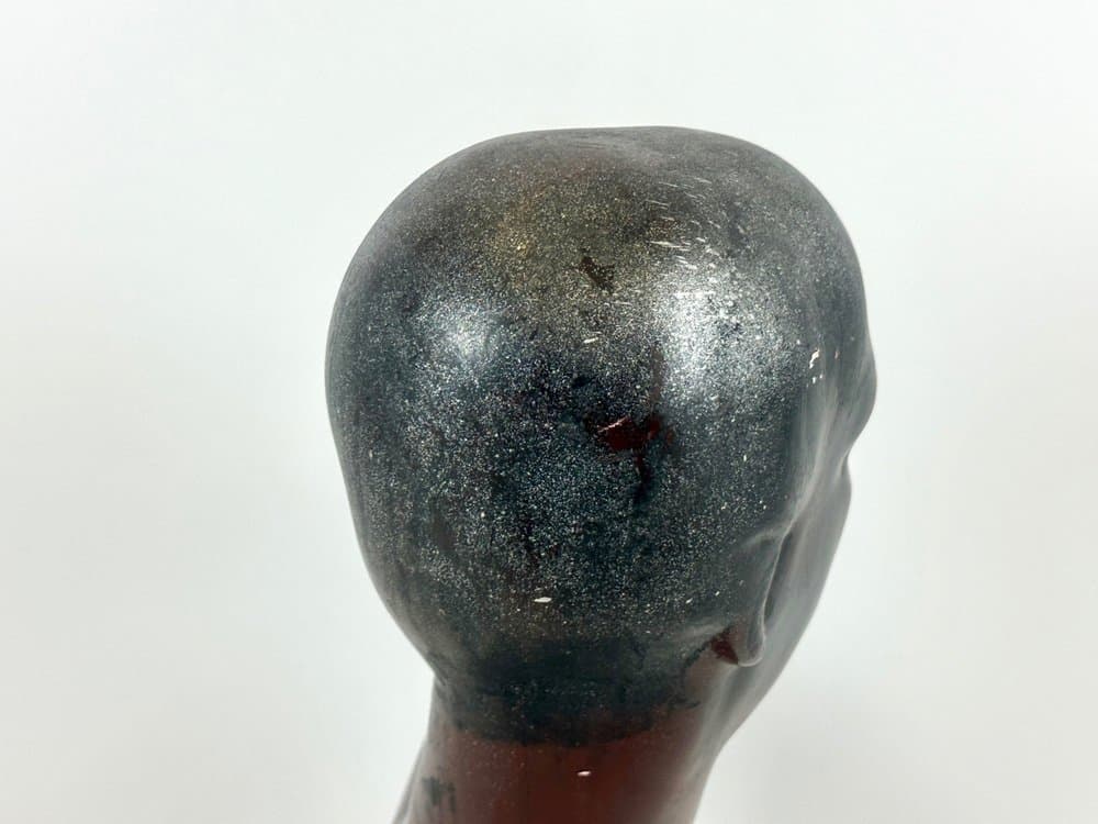 Figura głowy kobiecej, mid-century, czarny, włókno szklane, lata 50. - 152297