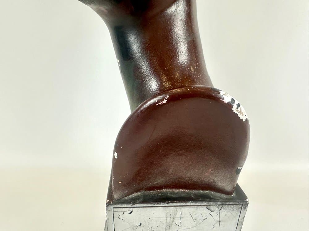 Figura głowy kobiecej, mid-century, czarny, włókno szklane, lata 50. - 152301