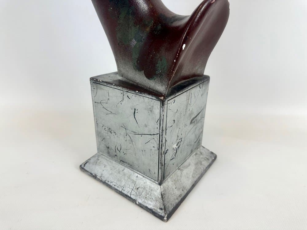 Figura głowy kobiecej, mid-century, czarny, włókno szklane, lata 50. - 152292