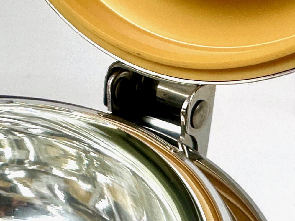 Ice bucket, brown leather, steel, Germany, 1960s. - 152356