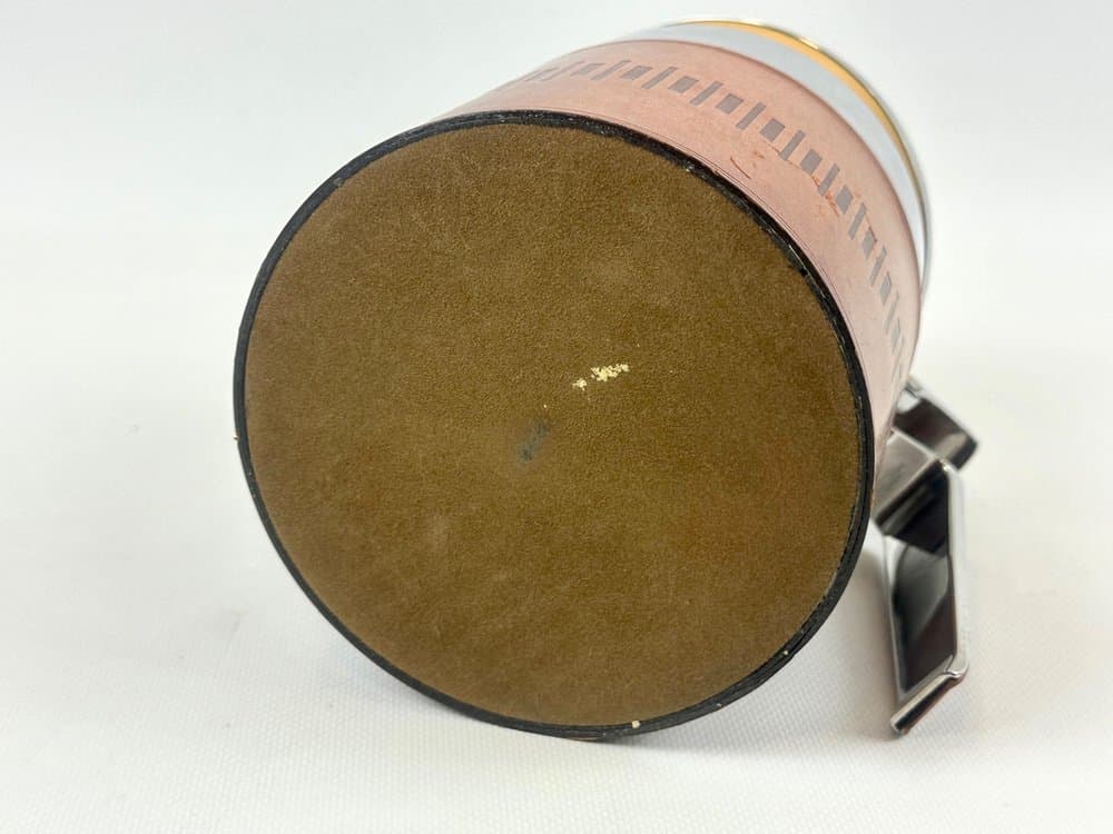 Ice bucket, brown leather, steel, Germany, 1960s. - 152358