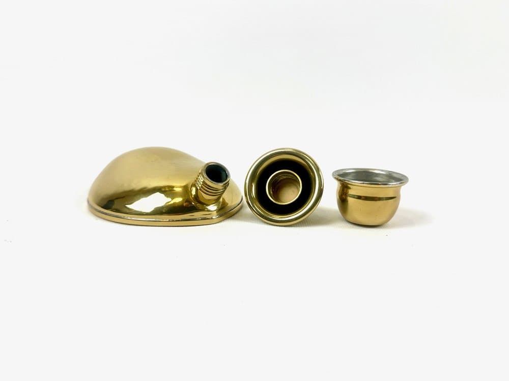 Karafka, złoty, mosiądz, proj. P. Forssell, Skultuna, Szwecja, lata 60. - 152370