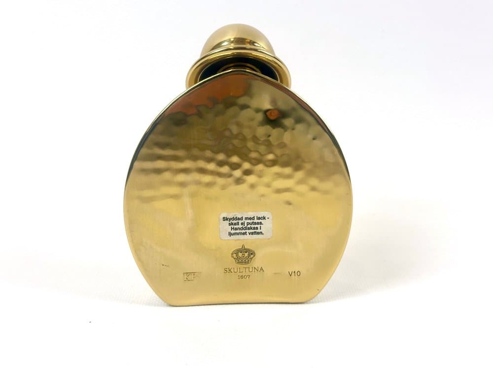 Karafka, złoty, mosiądz, proj. P. Forssell, Skultuna, Szwecja, lata 60. - 152366