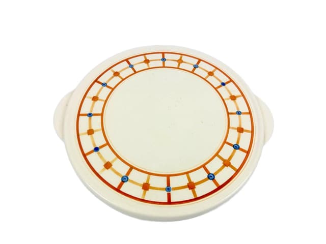 Talerz do ciasta Art déco, ivory white, ceramika, Niemcy, lata 40. - WYMIARY