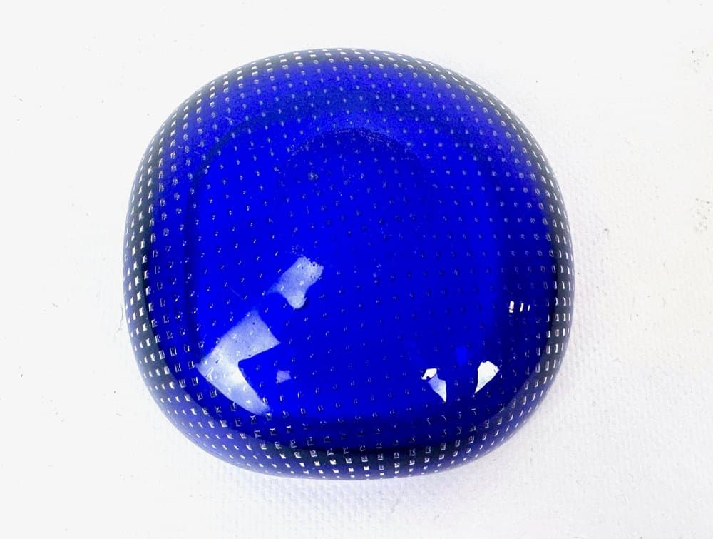 Bowl Bubble, blue glass, Venini, Italy, 1950s. - 152499