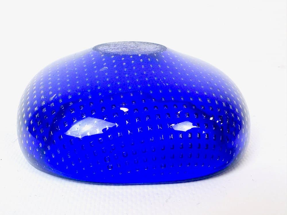 Bowl Bubble, blue glass, Venini, Italy, 1950s. - 152500