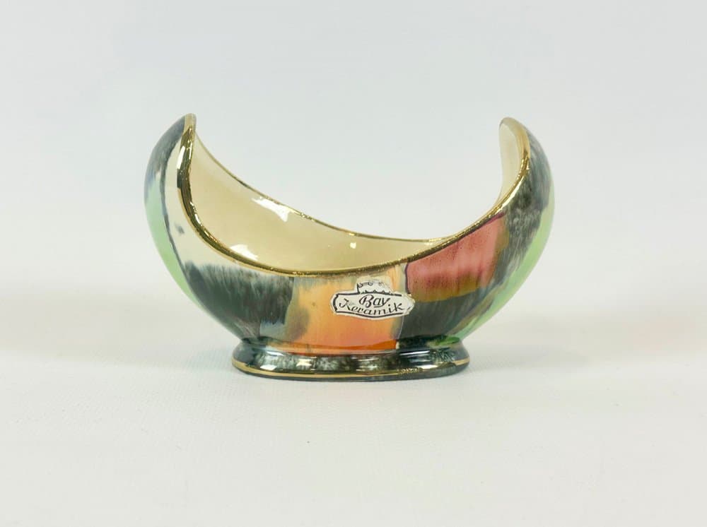 Bowl boat, multicolor ceramic, Bay Keramik, Germany, 1960s. - 152507