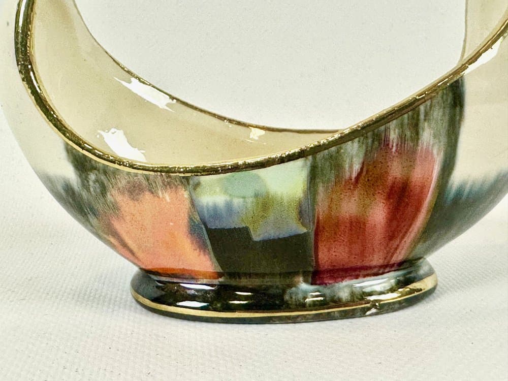 Bowl boat, multicolor ceramic, Bay Keramik, Germany, 1960s. - 152510