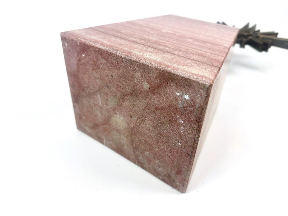 Krzyż pamiątkowy, brąz ciemnobrązowy, marmur ciemnobrązowy, Niemcy, lata 60. - 152531