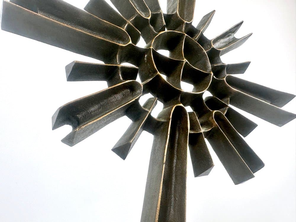 Krzyż pamiątkowy, brąz ciemnobrązowy, marmur ciemnobrązowy, Niemcy, lata 60. - 152529