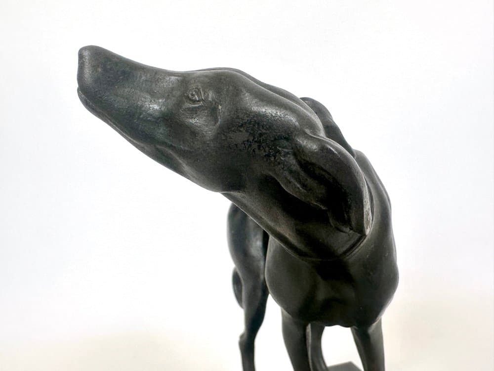 Figurine greyhound, black, cast iron, France, early 20th c. - 152539