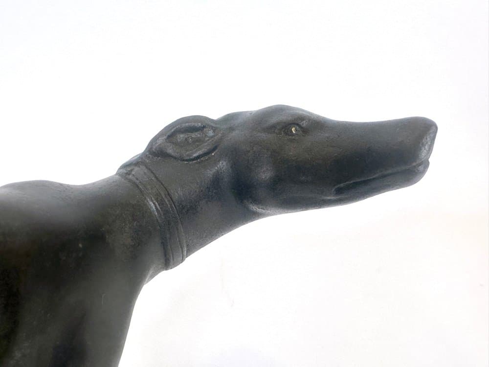 Figurine greyhound, black, cast iron, France, early 20th c. - 152551