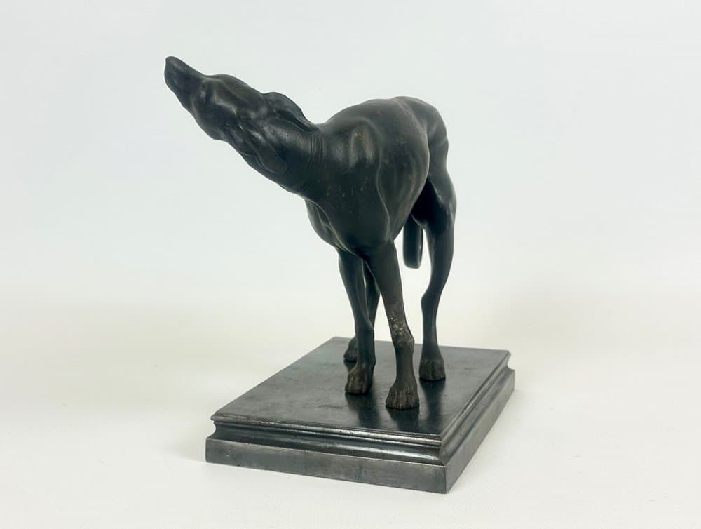 Figurine greyhound, black, cast iron, France, early 20th c. - 152545