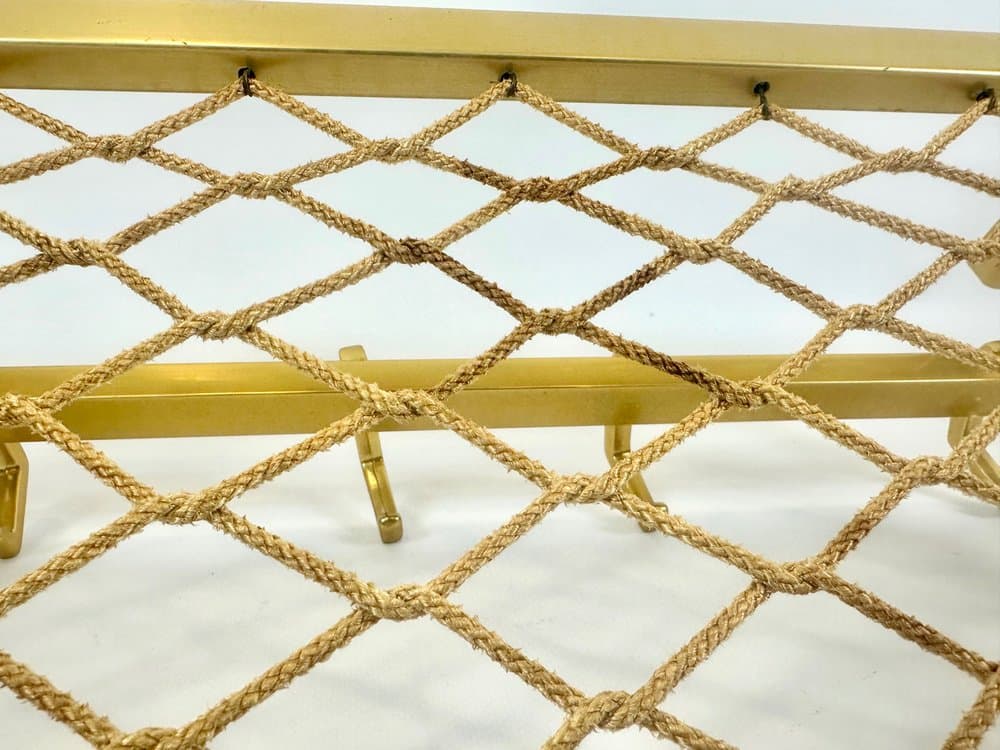 Wieszak ścienny, złoty, aluminium mosiądz, Niemcy, lata 60. - 152556