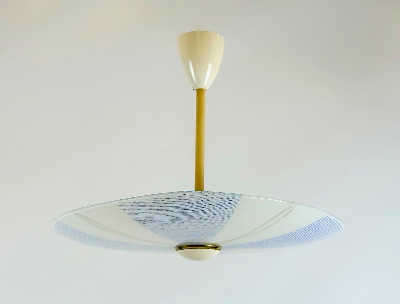 Lampa wisząca, ivory, szkło, Czechy, lata 60. - 152568