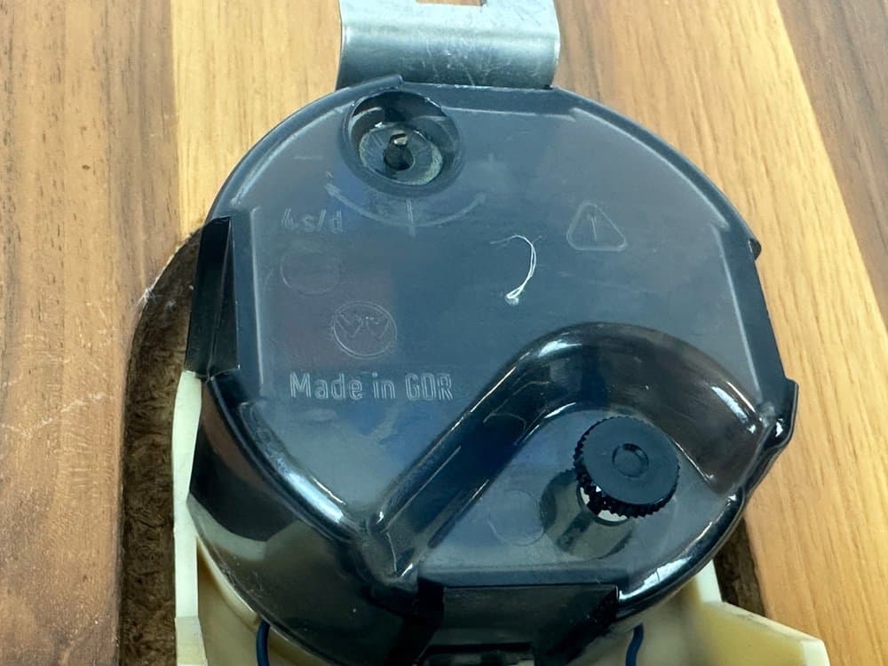 Zegar ścienny, teak brązowy, mosiądz, Niemcy, lata 60. - 152630