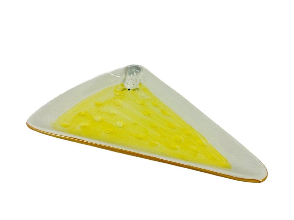 Półmisek do sera Bassano, kość słoniowa żółty, ceramika, Włochy, lata 70. - 148567