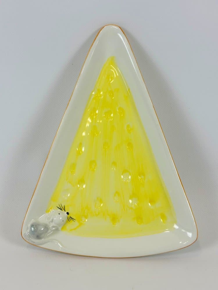 Półmisek do sera Bassano, kość słoniowa żółty, ceramika, Włochy, lata 70. - 152711