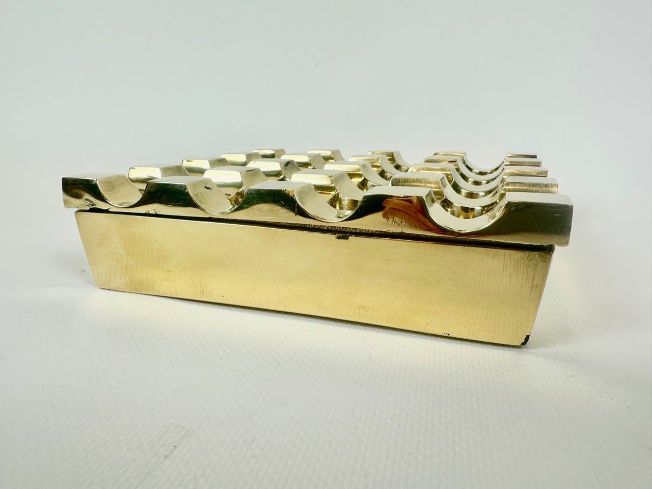 Popielniczka Ultima, złoty mosiądz, Szwecja, lata 60. - 152755