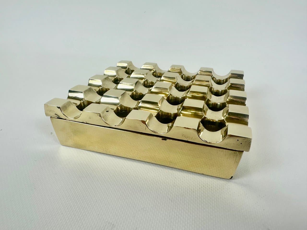 Popielniczka Ultima, złoty mosiądz, Szwecja, lata 60. - 152753