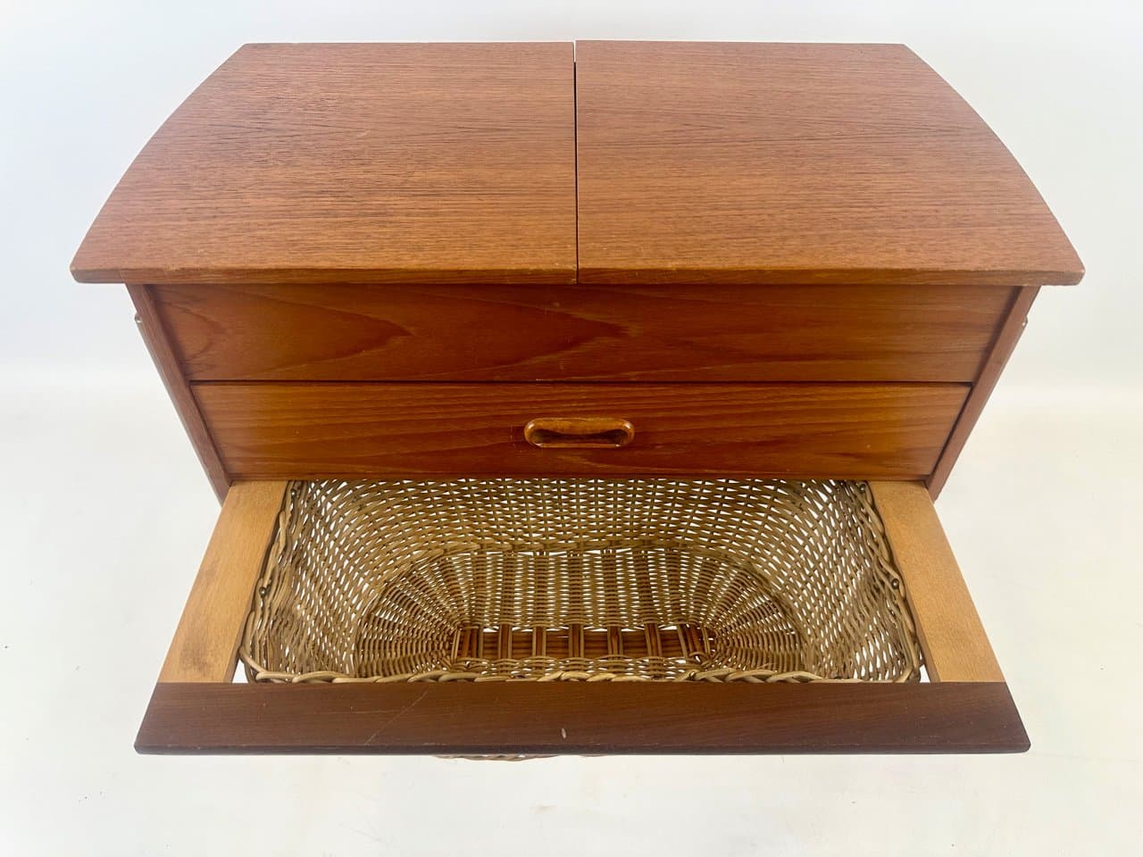 Stolik do szycia, teak brązowy, Dania, lata 60. - 152805