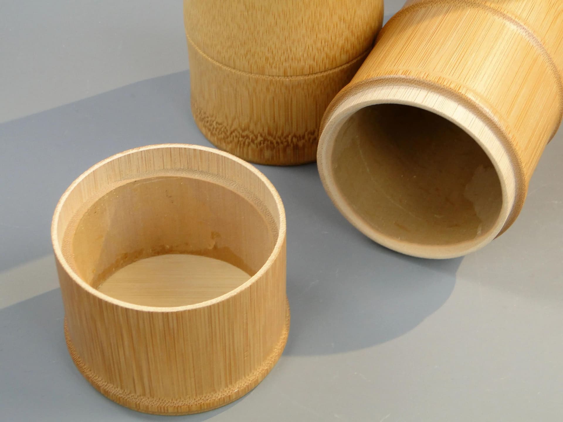 Zestaw czterech pojemników, bambus brązowy jasny, Polska, XXI w. - 9109