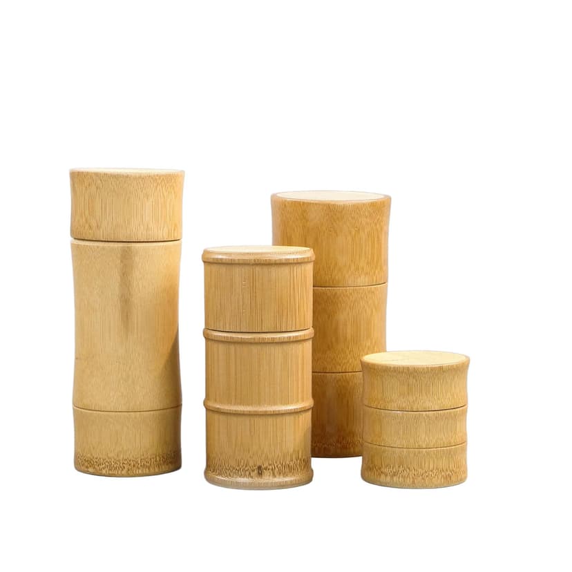 Zestaw czterech pojemników, bambus brązowy jasny, Polska, XXI w.