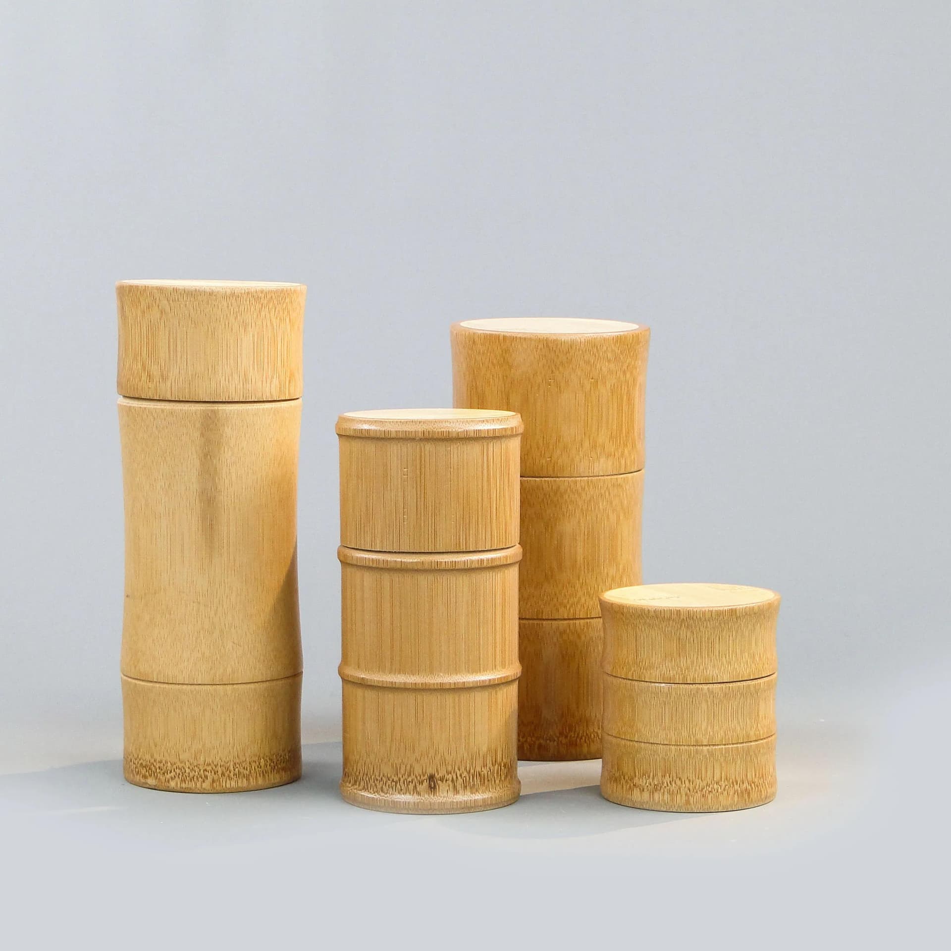 Zestaw czterech pojemników, bambus brązowy jasny, Polska, XXI w. - 9106