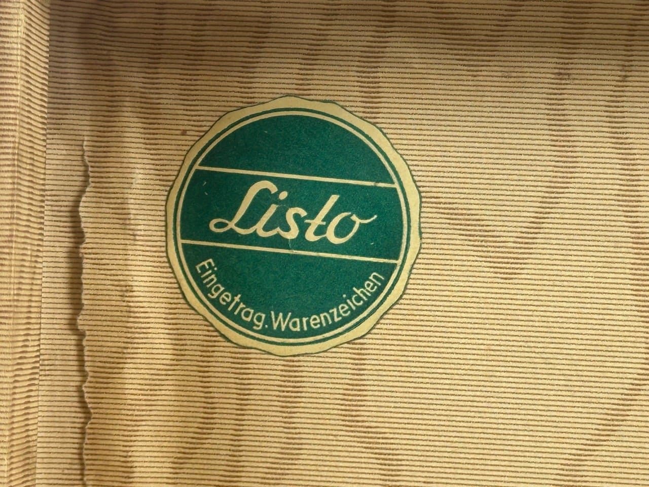 Suitcase Art Deco, light brown canvas, brown leather, Germany, 1930s - 152895