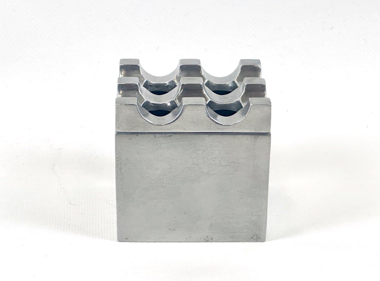 Ashtray Ultima 7, silver aluminium, Denmark, 1960s - 152927