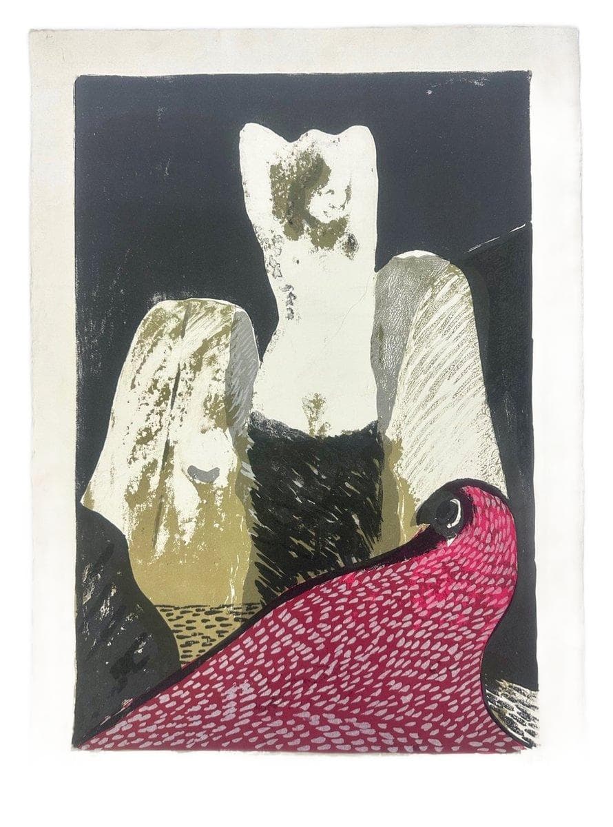 Lithograph, Various Subjects 70x50 cm, multicolor, by C. Zotti, Italy, 1970s.