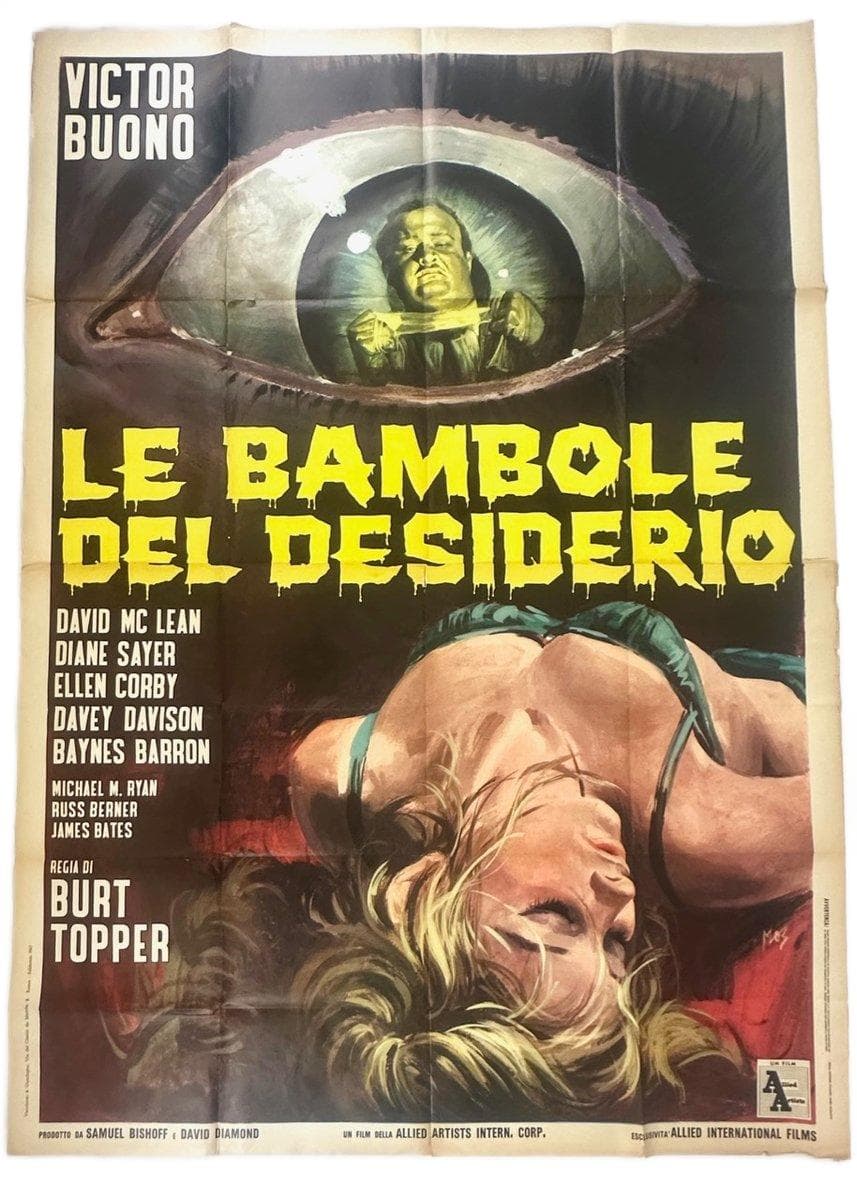 Movie poster, The Strangler 196x140 cm, multicolor paper, Italy, 1960s.